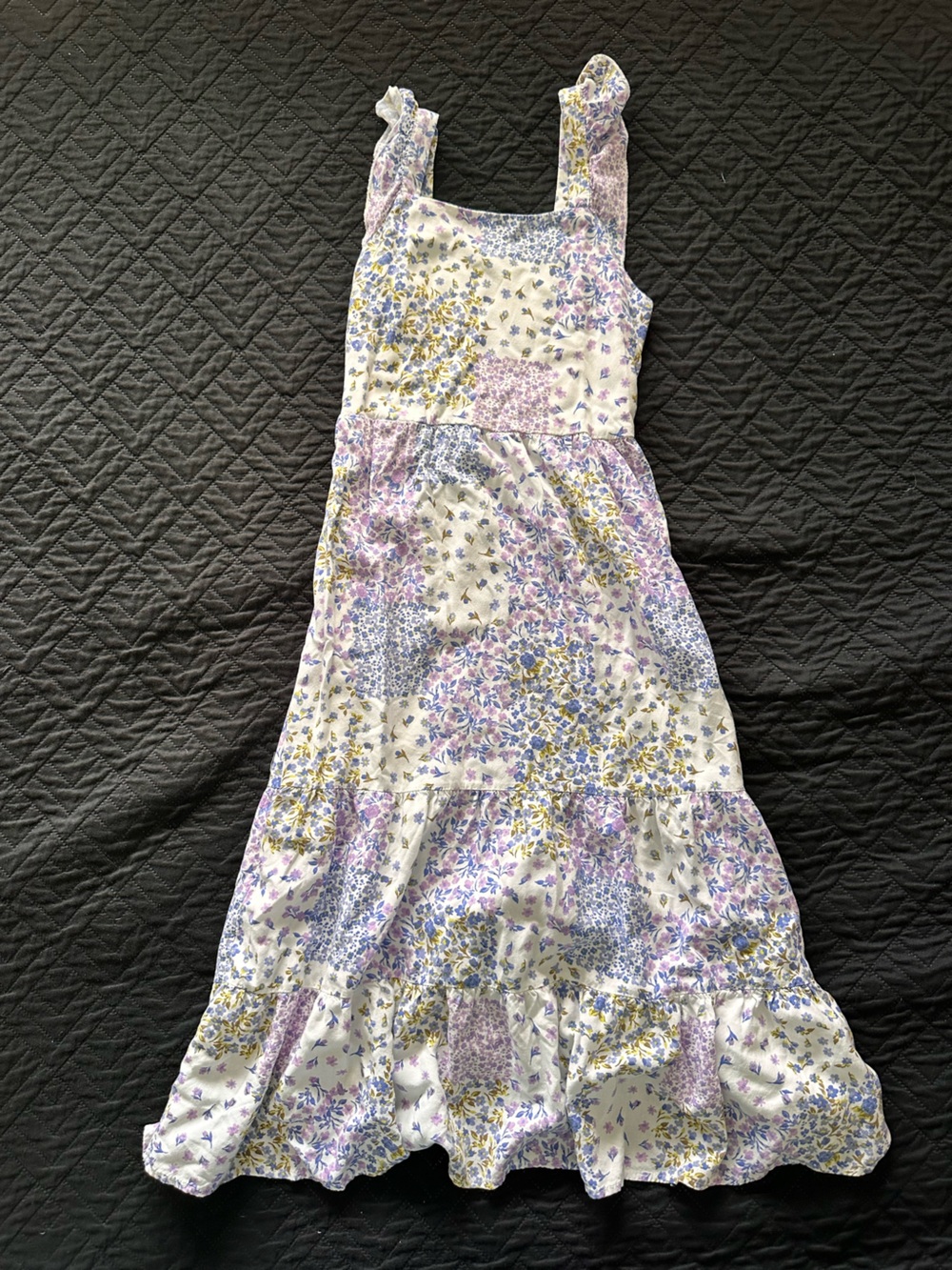art class Lavender, Blue & Yellow Floral Scarf